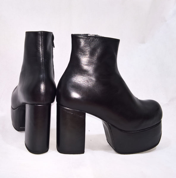 Classic Black Platform Ankle Boots