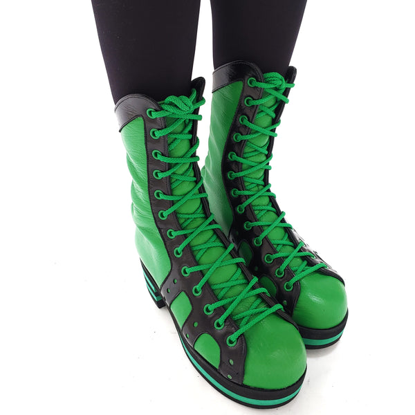 Green & Black Retro Hi-Tops