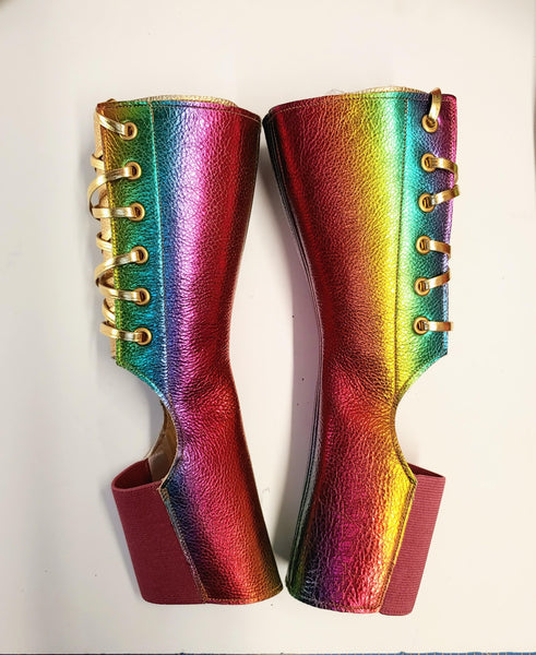 Short Aerial boots in RAINBOW #2 Metallic