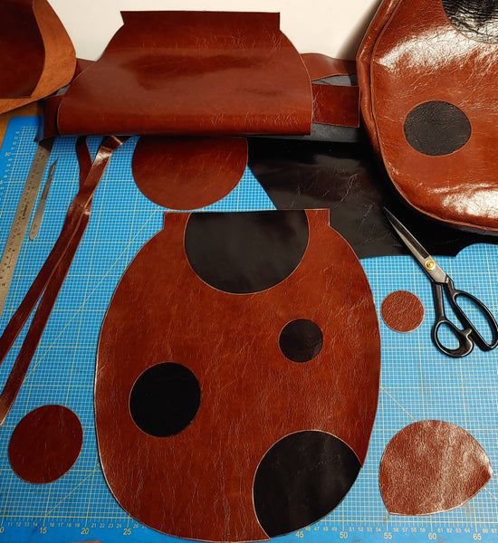 Cartoon Polkadot Tote Bag Chestnut/Black