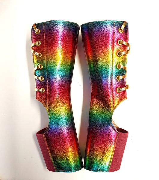 READY MADE Short Aerial boots in RAINBOW Leather SIZE 1