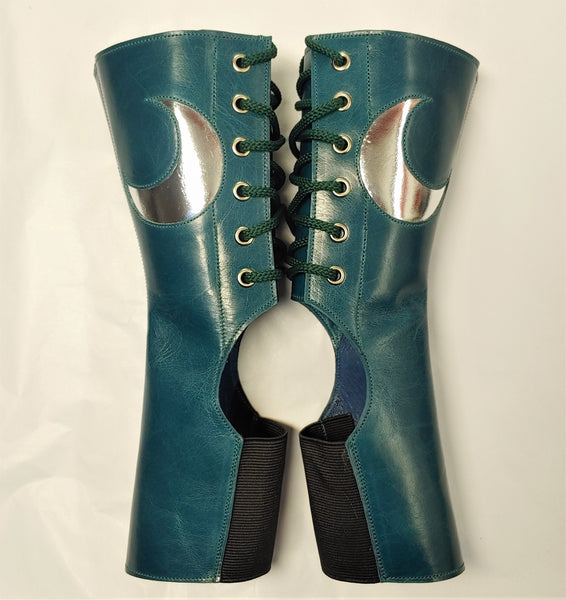 VEGAN Short Blue Aerial boots w/ MOON