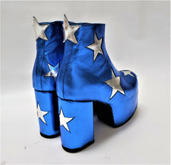 silver boots with stars